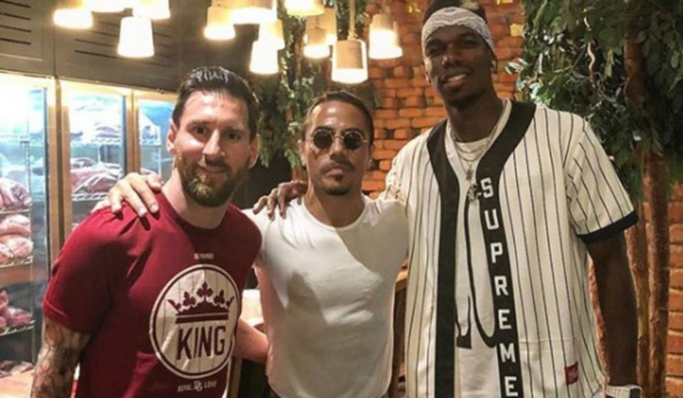Pogba & Messi Visit Salt Bae’s Steakhouse in Dubai