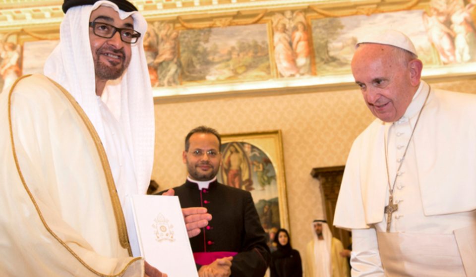 Confirmed visit from Pope Francis in UAE