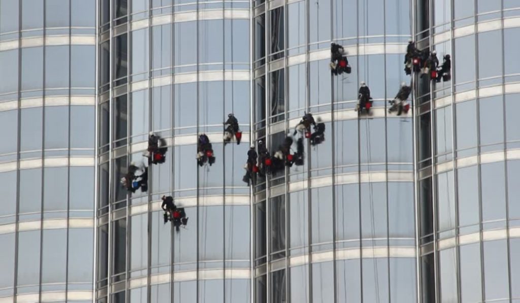 Ever wonder how the windows at Burj Khalifa stay so shiny?