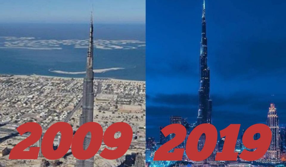 Burj Khalifa #10yearchallenge glow up