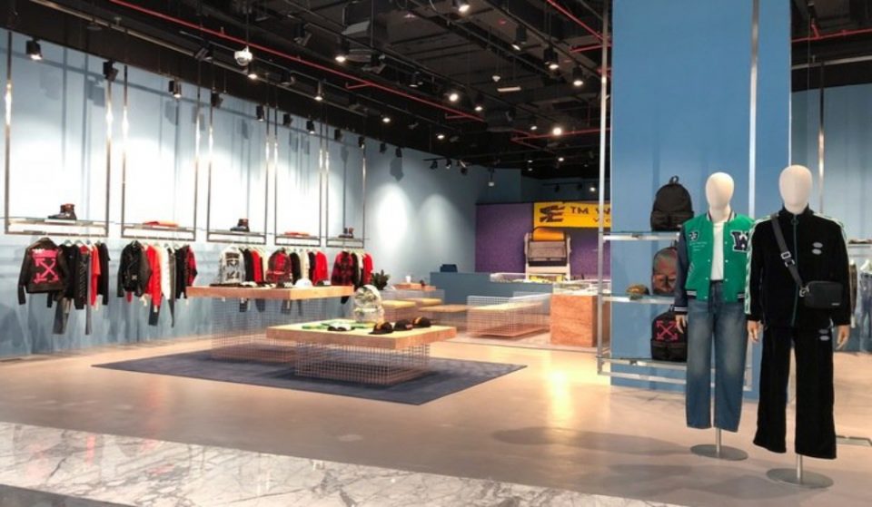 Virgil Abloh visits his Off White store in Dubai Mall